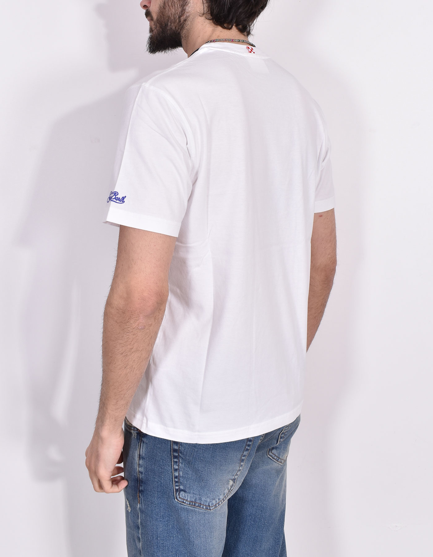 Tシャツ・カットソー MC2 SAINT BARTH Men T Shirts TSHM00102498H01N White White t-shirt MC2 SAINT BARTH - Rione Fontana
